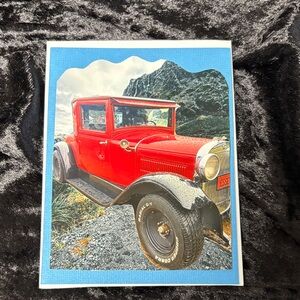 Vintage Red Antique Car Art Print